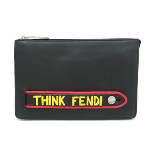Fendi Men's Clutch Bag 7VA350 Leather Black